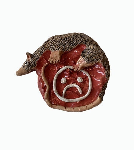 15.THOM-GEORGE-Sad-Rat-13-x-11-x-2cm-ceramic-and-acrylic-$-200.00